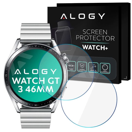 2x Szkło hartowane Alogy na ekran 9H do Huawei Watch GT 3 46mm Alogy