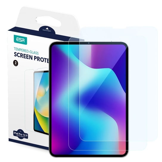 2x Szkło Hartowane ESR do iPad Pro 12.9 2020 / 2021 / 2022 Clear Braders