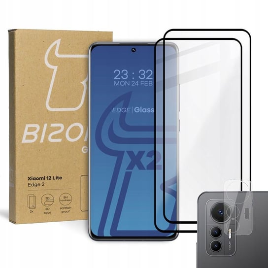 2X Szkło +Szybka Na Aparat Bizon Do Xiaomi 12 Lite Bizon