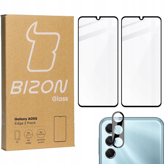 2x Szkło + szybka na aparat BIZON Edge 2 Pack do Galaxy A05s Bizon