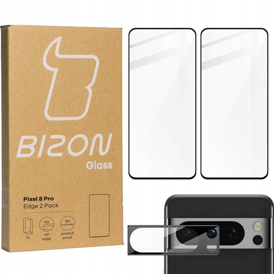 2x Szkło + szybka na aparat BIZON Edge 2 Pack do Pixel 8 Pro Bizon
