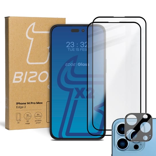 2X Szkło + Szybka Na Aparat Do Iphone 14 Pro Max Bizon