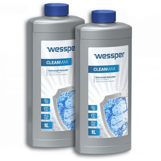 2X Wessper Cleanmax  Odkamieniacz Do Ekspresu / Czajnika / Żelazka 1L Wessper