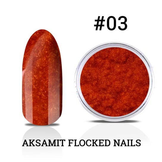 3. Aksamit Flocked Nails - efekt zamszu do zdobień na lakier hybrydowy, żel uv i akryl Inna marka