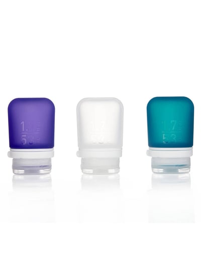 3 butelki podróżne na płyny Humangear GoToob+S 3-Pack - purple / teal / clear Inna marka