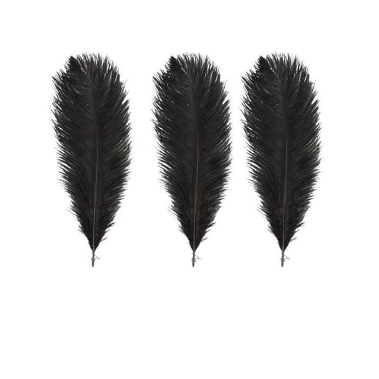 3 czarne strusie pióra Youdoit