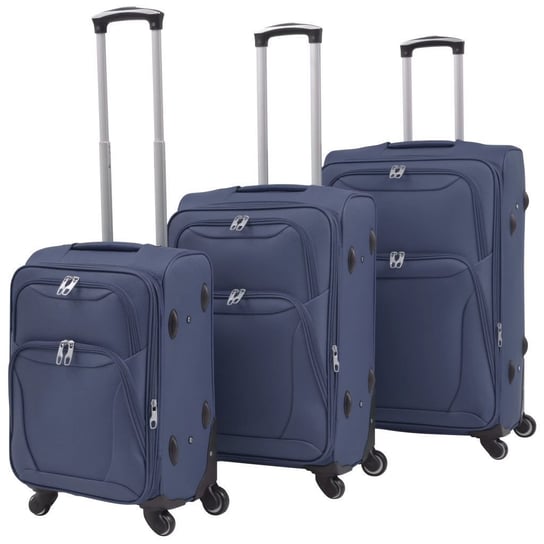 3-częściowy komplet walizek podróżnych, granatowy vidaXL