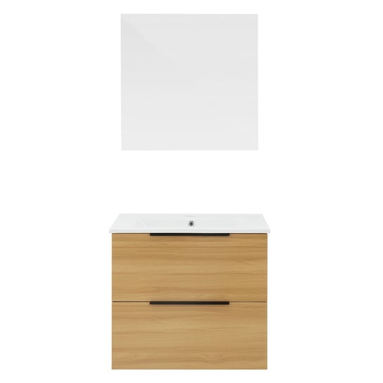 3-częściowy zestaw mebli łazienkowych szafka łazienkowa lustro umywalka meble łazienkowe zestaw łazienkowy ML-DESIGN