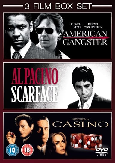 3 Film Box Set American Gangster Scarface Casino (American Gangster / Człowiek z blizną / Kasyno) Scott Ridley