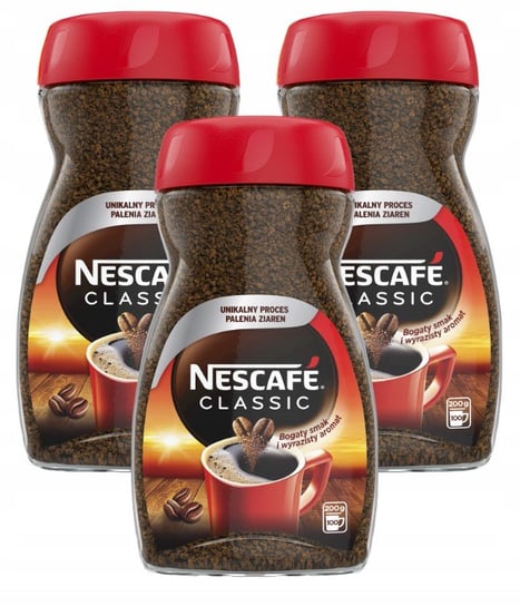 3× Kawa rozpuszczalna Nescafe Classic 200 g Nescafe
