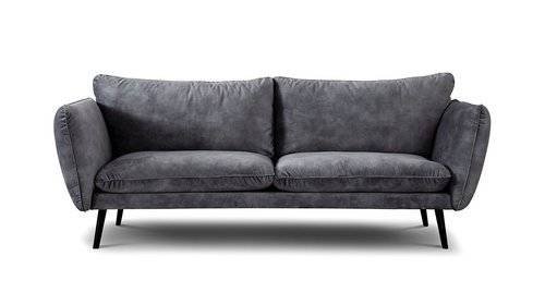 3-osobowa, klasyczna, szara sofa Parma w tkaninie Adore NordicLine
