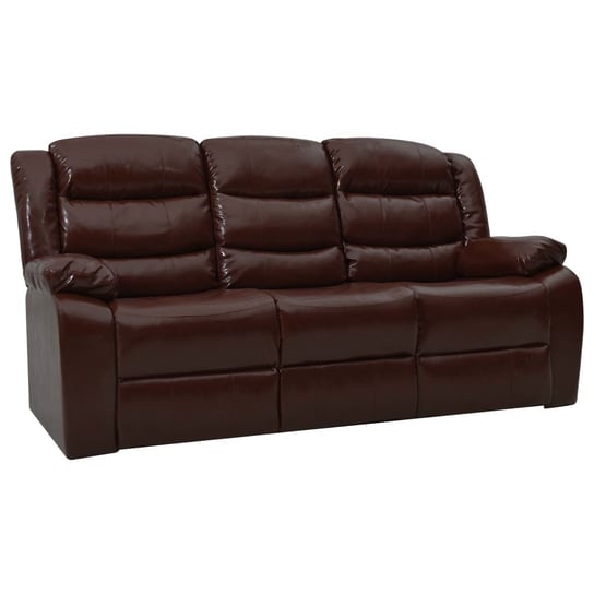 3-osobowa sofa rozkładana, brązowa, sztuczna skóra vidaXL