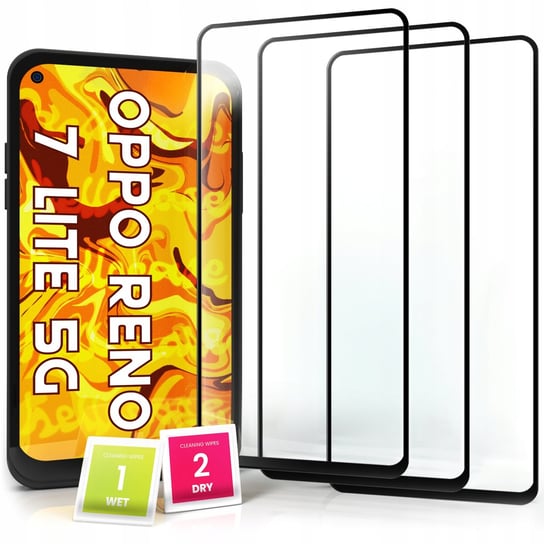 3-pak SZKŁO HARTOWANE DO Oppo Reno 7 Lite 5G na cały ekran 9H ochronne 5D Hello Case