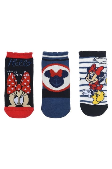 3 pary, skarpety niemowlęce, dla dziewczynki, Disney, Myszka Minnie, bawełna, rozmiar 50-68 cm Disney Baby