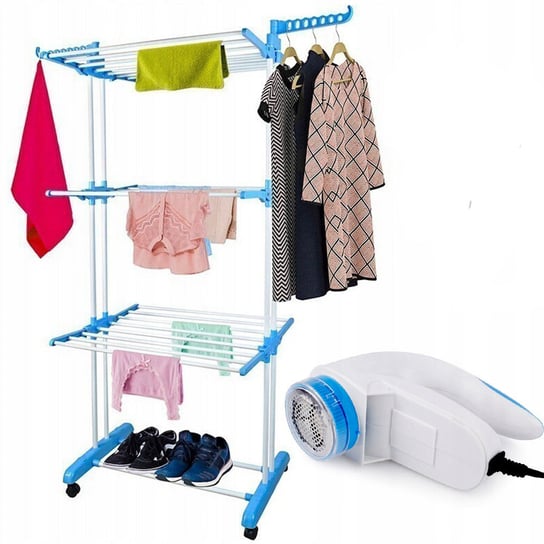 3 poziomowa suszarka do prania składana pionowa + Golarka do ubrań/tkanin z pojemnikiem na zmechacenia Inna marka