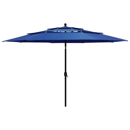 3-poziomowy parasol na aluminiowym słupku, lazurowy, 3,5 m vidaXL