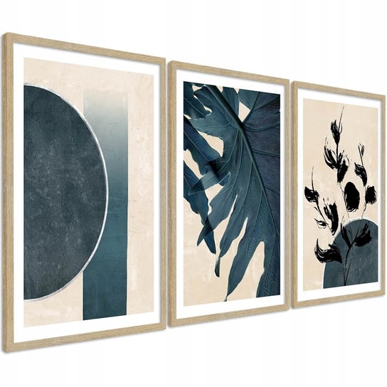 3 sztuki Obrazy zestaw Dekoracja na ścianę w stylu skandynawskim 30x40 cm PosterPlanet