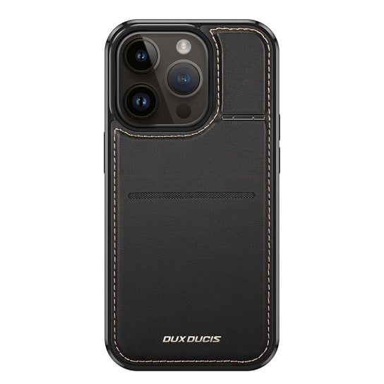 3 w 1 etui iPhone 13 Pro Max z MagSafe portfel blokada RFID podstawka Dux Ducis Rafi Mag - czarne Dux Ducis