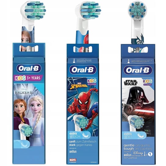 3 X Końcówka Oral-B Kids Disney Frozen Spiderman Oral-B