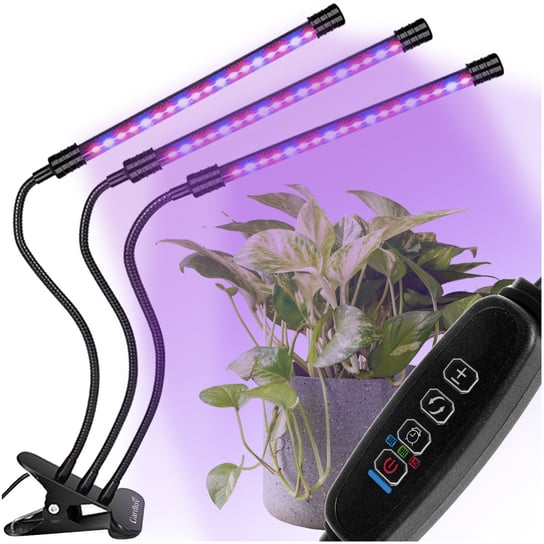 3 x Lampa do Wzrostu Roślin 60 LED Timer + Pilot GARDLOV Gardlov