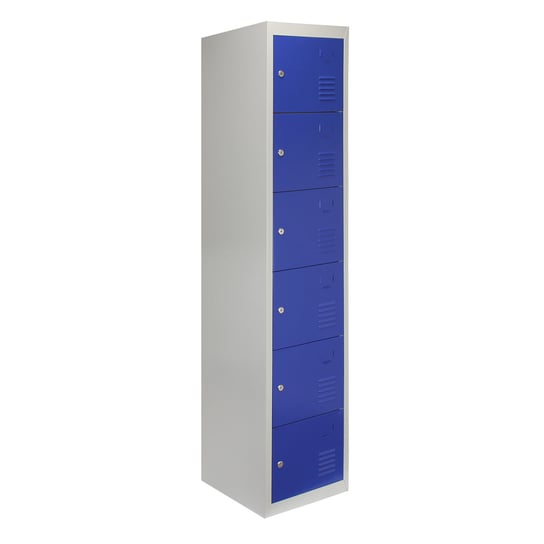3 x szafka szafka metal - niebieski - szóste -door - gotowy - Per Jednostka: 38 cm (b) x45 cm (d) x180cm (h) - wentylacja - darmowa magnesen + nazwa bilety Inna marka