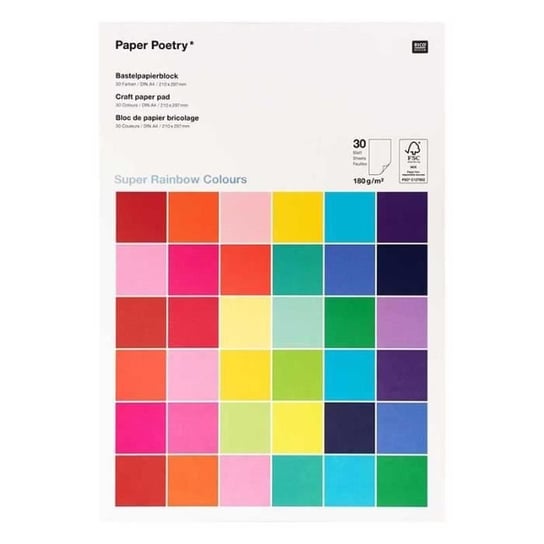 30 arkuszy papieru A4 180 g - Multicolor Inna marka
