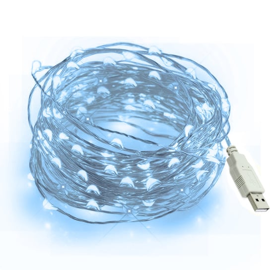 30 MIKRO LED DRUCIK LAMPKI NA USB BIAŁE ZIMNE decortrend