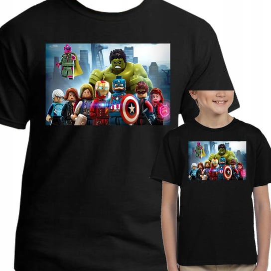 3010 Koszulka Lego Avengers Hulk Thor 140 Czarna Inna marka