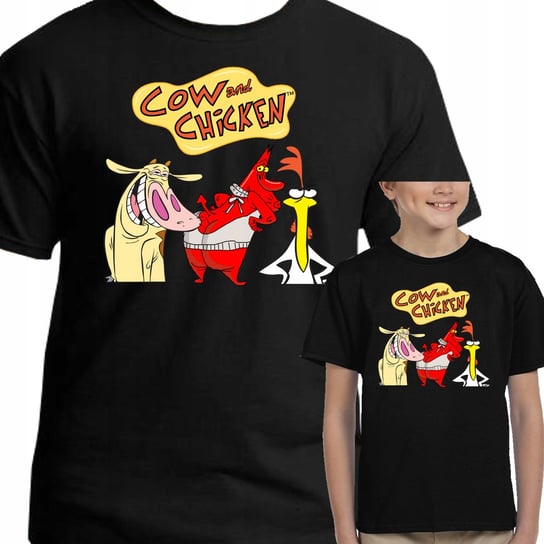 3046 Koszulka Cow & Chicken Krowa 116 Czarna Inny producent