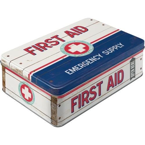 30721 Puszka Płaska First Aid Blue - Eme Nostalgic-Art Merchandising