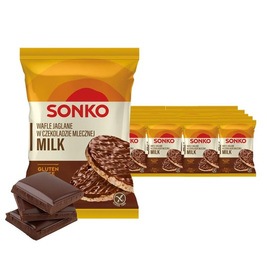 30x SONKO Wafle jaglane w czekoladzie mlecznej 30g Inna marka