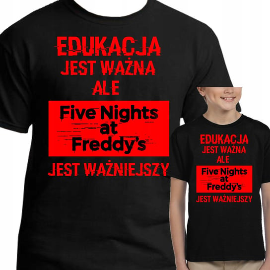 3128 Fnaf Koszulka Five Nights Freddys 116 Czarna Inny producent