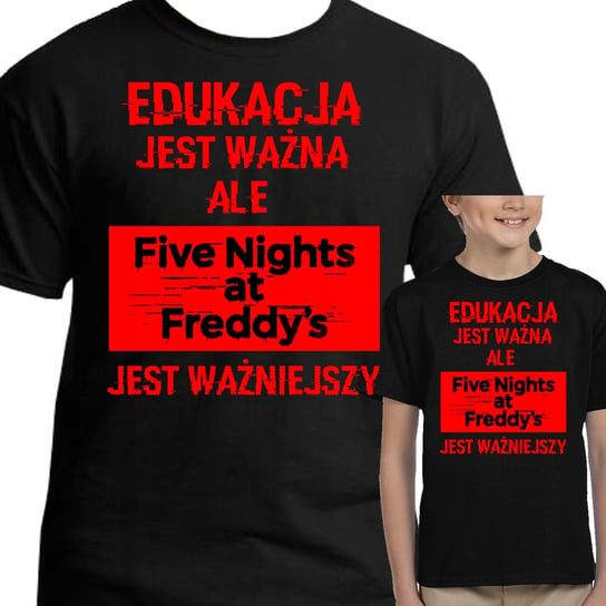 3128 Fnaf Koszulka Five Nights Freddys 128 Czarna Inny producent