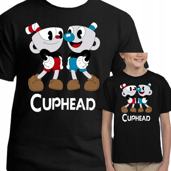 3167 Cuphead Koszulka Dziecięca Gra Czarna 104 Inna marka
