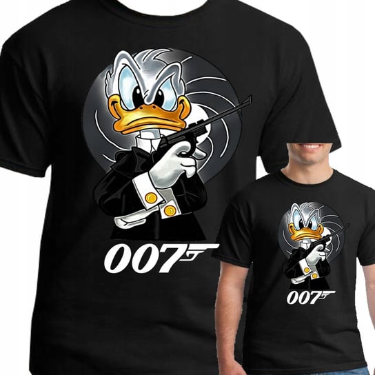 3196 Koszulka Kaczor Donald Bond 007 L Czarna Inna marka