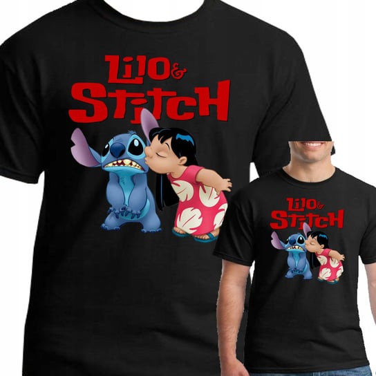 3201 Koszulka Męska Lilo I Stitch Bajka M Czarna Inna marka
