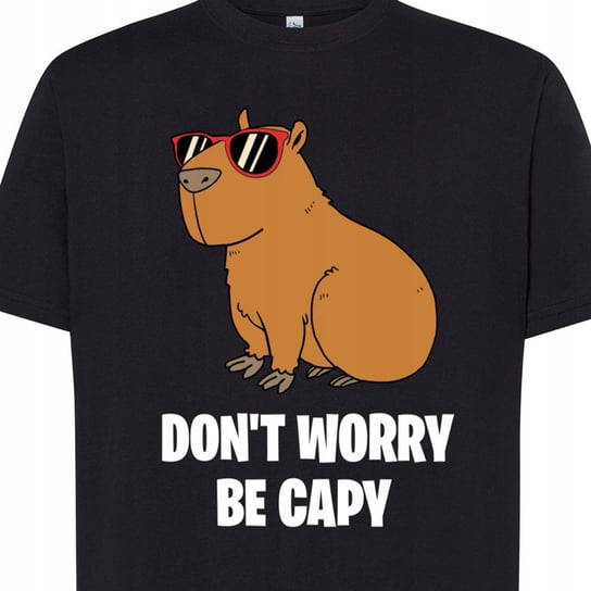 3211 Koszulka Śmieszna Kapibara Capybara Czarna L Inna marka
