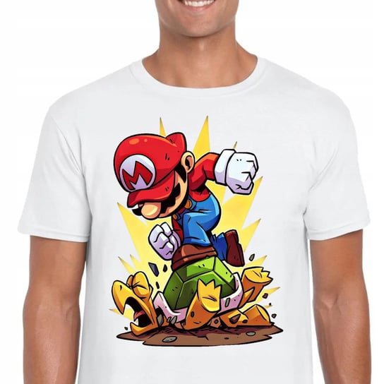 3305 Super Mario Bros Koszulka Śmieszna Żółw M Inna marka