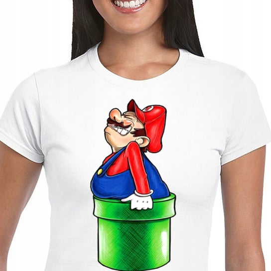 3306 Śmieszna Koszulka Damska Super Mario Bros L Inna marka