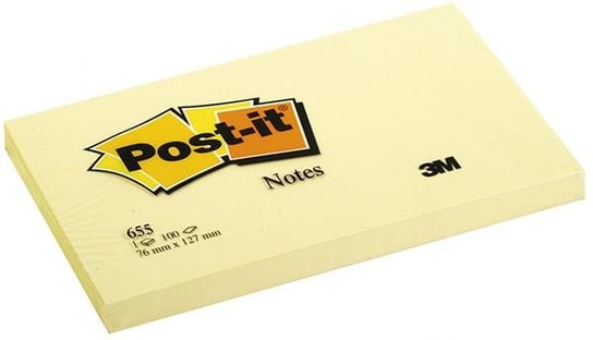 3M, bloczek samoprzylepny, 100 karteczek, żółte Post-it