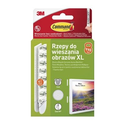 3M COMMAND RZEPY DO WIESZANIA OBRAZÓW XL DO 9KG 4 pary (8 rzepów) - 3M ...