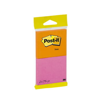 3M Karteczki Samoprzylepne Post-It® Intensywnie Pomarańczowe I Różowe,76X63Mm,2X75K Post-it