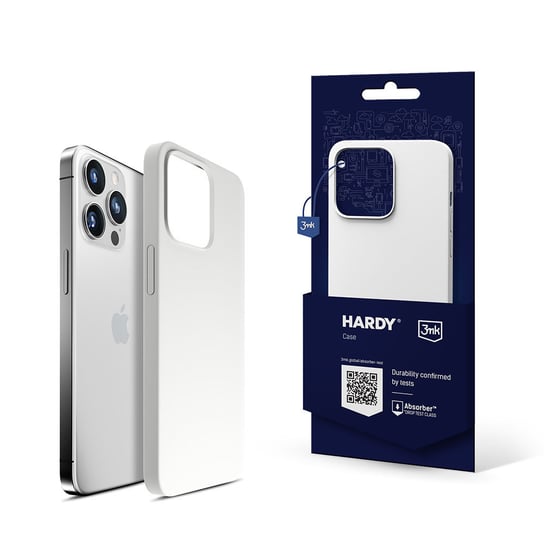 3MK, Etui na telefon Apple iPhone 15 Pro Hardy Silicone MagCase, Silver-White 3MK