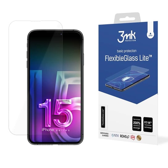 3MK, Szkło do telefonu Apple iPhone 15 Plus FlexibleGlass Lite 3MK