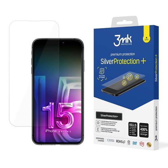 3MK, Szkło do telefonu Apple iPhone 15 Pro SilverProtection+ 3MK