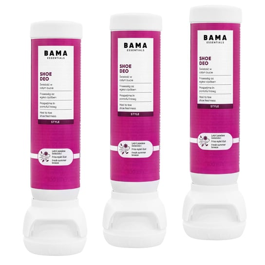 3x Dezodorant odświeżacz do butów bama essentials pink 100 ml Bama