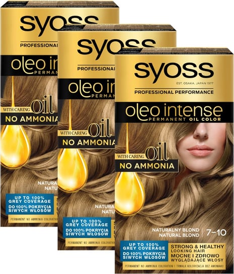 3X Farba Do Włosów Naturalny Blond Bez Amoniaku Syoss Syoss