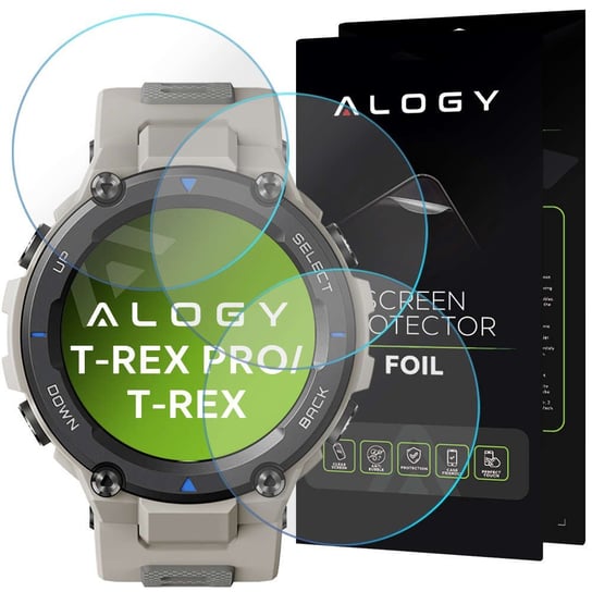 3x Folia hydrożelowa Alogy Hydrogel do Xiaomi Amazfit T-Rex / T-Rex Pro 4kom.pl