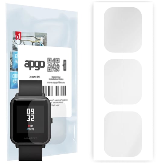 3x Folia hydrożelowa do Amazfit BIP - apgo Smartwatch Hydrogel Protection Ochrona na ekran smartwatcha apgo