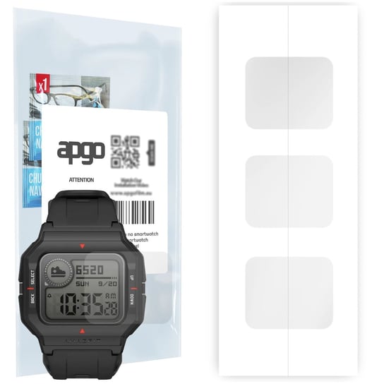 3x Folia hydrożelowa do Amazfit Neo - apgo Smartwatch Hydrogel Protection Ochrona na ekran smartwatcha apgo